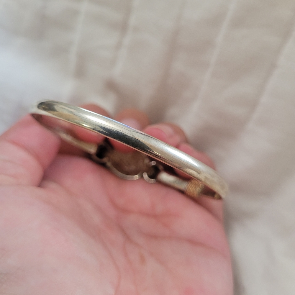 RARE 14K Gold & 925 University of Michigan Wolverines Football Charm Bracelet - Picture 14 of 15